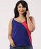 Two Tone Strappy Chiffon Top